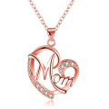 Ожерелье в форме сердца для мамы, медное ожерелье с подвеской на день матери, женское ожерелье